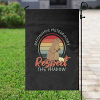 Funny Groundhog Day Garden Flag Groundhog Meteorology Respect The Shadow Vintage Retro - Wonder Print Shop