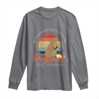 Funny Groundhog Day Long Sleeve Shirt Groundhog Meteorology Respect The Shadow Vintage Retro - Wonder Print Shop
