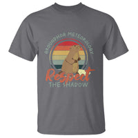 Funny Groundhog Day T Shirt Groundhog Meteorology Respect The Shadow Vintage Retro - Wonder Print Shop
