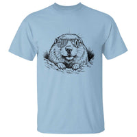Funny Groundhog Face Woodchuck Sunglassess T Shirt - Wonder Print Shop
