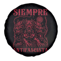 Siempre Antifascista Spare Tire Cover Anti Fascism Protest Vintage Hydra Dog