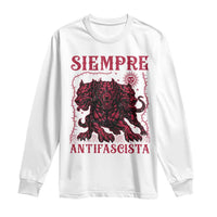 Siempre Antifascista Long Sleeve Shirt Anti Fascism Protest Vintage Hydra Dog