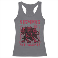 Siempre Antifascista Racerback Tank Top Anti Fascism Protest Vintage Hydra Dog