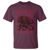 Siempre Antifascista T Shirt Anti Fascism Protest Vintage Hydra Dog