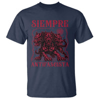 Siempre Antifascista T Shirt Anti Fascism Protest Vintage Hydra Dog