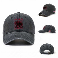 Siempre Antifascista Washed Cotton Baseball Cap Anti Fascism Protest Vintage Hydra Dog