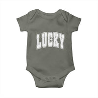 Vintage Lucky Shamrock Clover St Patricks Day Baby Onesie