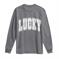 Vintage Lucky Shamrock Clover St Patricks Day Long Sleeve Shirt