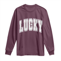 Vintage Lucky Shamrock Clover St Patricks Day Long Sleeve Shirt