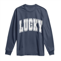 Vintage Lucky Shamrock Clover St Patricks Day Long Sleeve Shirt