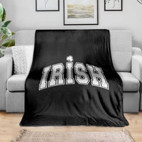 Funny Irish St Patricks Day Distressed Shamrock Ireland Pride Throw Blanket