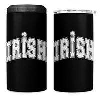 Funny Irish St Patricks Day Distressed Shamrock Ireland Pride 4 in 1 Can Cooler Tumbler
