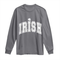 Funny Irish St Patricks Day Distressed Shamrock Ireland Pride Long Sleeve Shirt
