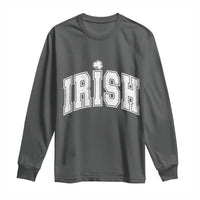 Funny Irish St Patricks Day Distressed Shamrock Ireland Pride Long Sleeve Shirt