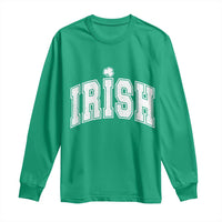 Funny Irish St Patricks Day Distressed Shamrock Ireland Pride Long Sleeve Shirt