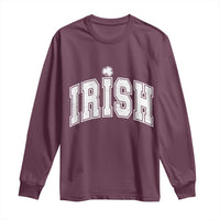 Funny Irish St Patricks Day Distressed Shamrock Ireland Pride Long Sleeve Shirt