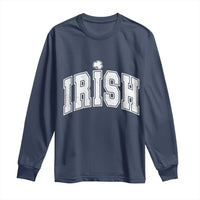 Funny Irish St Patricks Day Distressed Shamrock Ireland Pride Long Sleeve Shirt