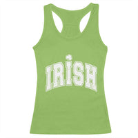 Funny Irish St Patricks Day Distressed Shamrock Ireland Pride Racerback Tank Top