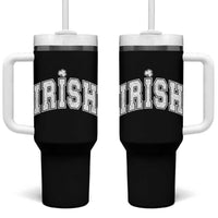 Funny Irish St Patricks Day Distressed Shamrock Ireland Pride Tumbler With Handle