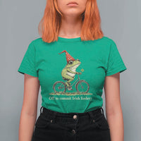 Funny Frog St Patricks Day T Shirt For Women Off To Commit Irish Foolery Four Leaf Clover