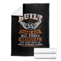 Funny 55th Birthday Throw Blanket Built 55 Years Ago All Parts Original And Most Still In Good Working Order