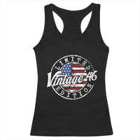 Funny 80th Birthday Racerback Tank Top Vintage 1946 Stamp 80 Years Old American Flag