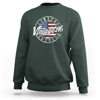 Funny 80th Birthday Sweatshirt Vintage 1946 Stamp 80 Years Old American Flag