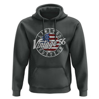 Funny 70th Birthday Hoodie Vintage 1956 Stamp 70 Years Old American Flag