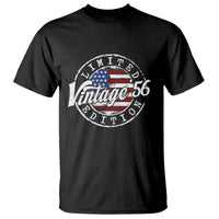 Funny 70th Birthday T Shirt Vintage 1956 Stamp 70 Years Old American Flag