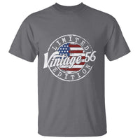 Funny 70th Birthday T Shirt Vintage 1956 Stamp 70 Years Old American Flag