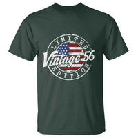 Funny 70th Birthday T Shirt Vintage 1956 Stamp 70 Years Old American Flag