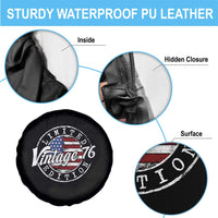 Funny 50th Birthday Spare Tire Cover Vintage 1976 Stamp 50 Years Old American Flag