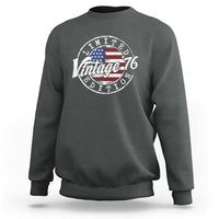 Funny 50th Birthday Sweatshirt Vintage 1976 Stamp 50 Years Old American Flag