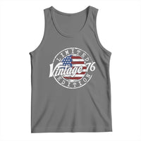 Funny 50th Birthday Tank Top Vintage 1976 Stamp 50 Years Old American Flag