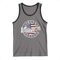 Funny 50th Birthday Tank Top Vintage 1976 Stamp 50 Years Old American Flag