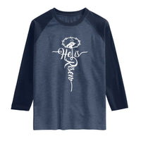 Easter He Is Risen Raglan Shirt Christian Easter Day Religious Cross