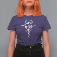 Easter He Is Risen T Shirt For Women Christian Easter Day Religious Cross