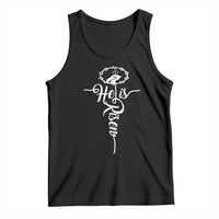 Easter He Is Risen Tank Top Christian Easter Day Religious Cross