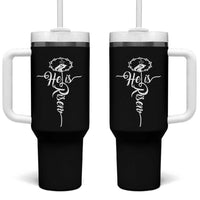 Easter He Is Risen Tumbler With Handle Christian Easter Day Religious Cross