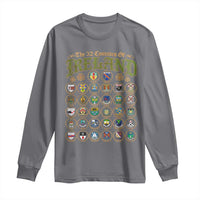 The 32 Counties Of Ireland Long Sleeve Shirt Irish Pride Heritage Vintage Celtic Shamrock