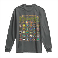The 32 Counties Of Ireland Long Sleeve Shirt Irish Pride Heritage Vintage Celtic Shamrock