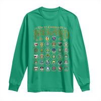 The 32 Counties Of Ireland Long Sleeve Shirt Irish Pride Heritage Vintage Celtic Shamrock