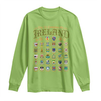 The 32 Counties Of Ireland Long Sleeve Shirt Irish Pride Heritage Vintage Celtic Shamrock