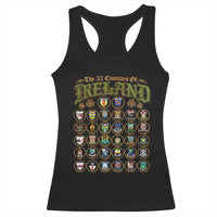The 32 Counties Of Ireland Racerback Tank Top Irish Pride Heritage Vintage Celtic Shamrock