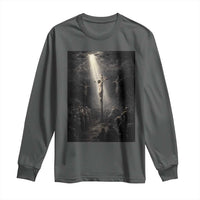 Jesus Christ Crucifixion Scene Religious Christian Easter Long Sleeve Shirt