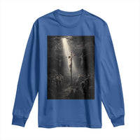 Jesus Christ Crucifixion Scene Religious Christian Easter Long Sleeve Shirt