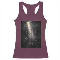 Jesus Christ Crucifixion Scene Religious Christian Easter Racerback Tank Top