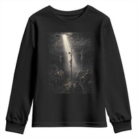 Jesus Christ Crucifixion Scene Religious Christian Easter Youth Sweatshirt