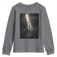 Jesus Christ Crucifixion Scene Religious Christian Easter Youth Sweatshirt