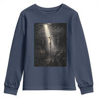Jesus Christ Crucifixion Scene Religious Christian Easter Youth Sweatshirt